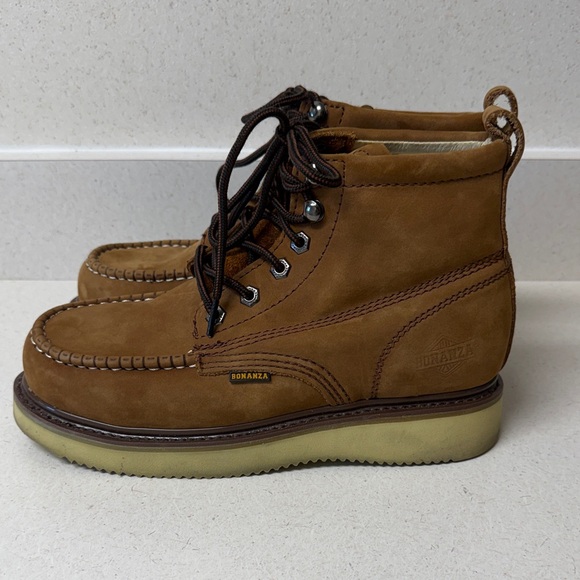 Bonanza Men’s Moc Toe Wedge Sole Work Boots main image 4